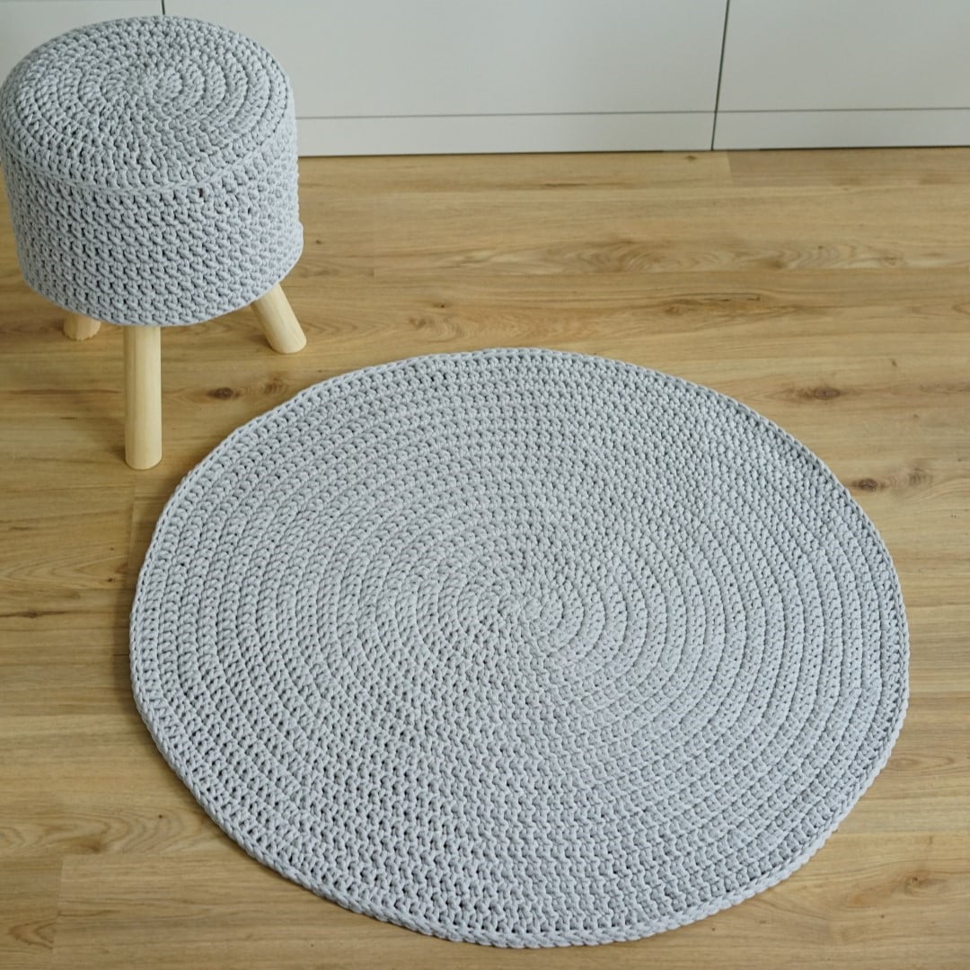 Runder waschbarer Teppich ARDEA – aus Baumwolle, in 40 Farben erhältlich – Bild 3